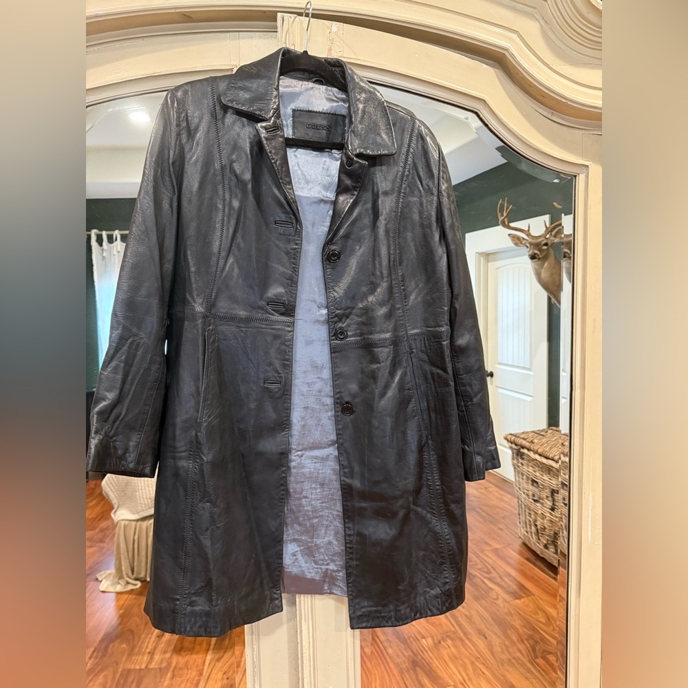 Vintage Guess Leather Trench